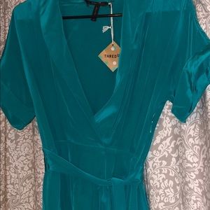 BCBG short sleeve silk mini dress